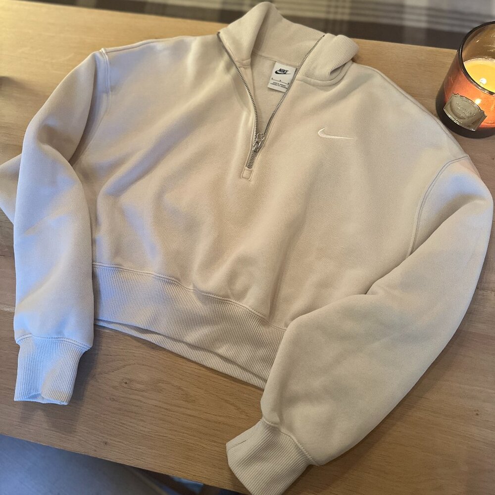 Nike Phoenix Fleece Quarter Zip in Orewood
